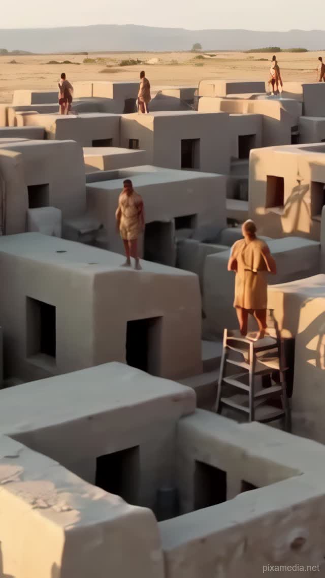 Honeycomb of Mud and Sky - Ancient Civilizations AI stock